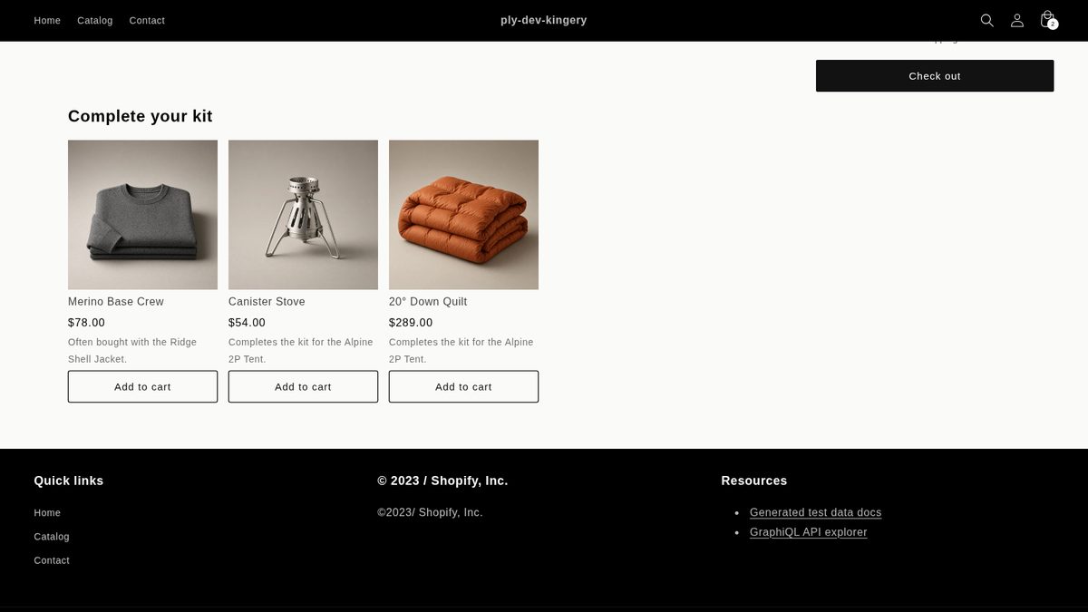 Cart picks block in a Shopify store